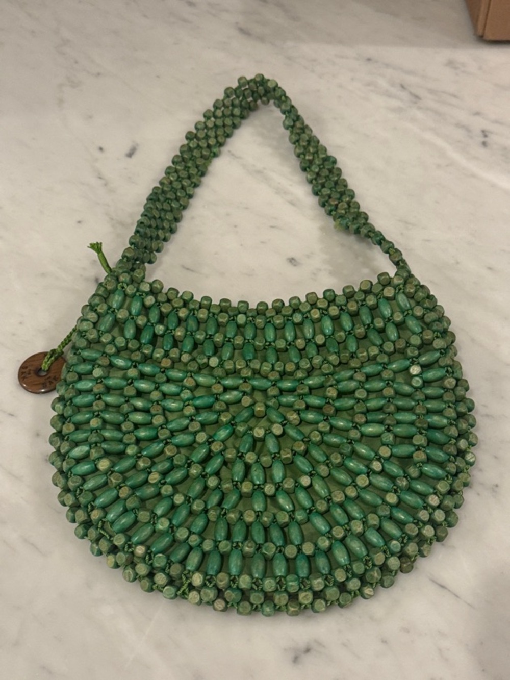 The Sak Green Beaded Shoulder Bag
